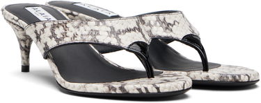Tenisky a topánky Alaïa ALAÏA Thong Elaphe Leather Mule Sandals Biela | AA3S132CK326, 3