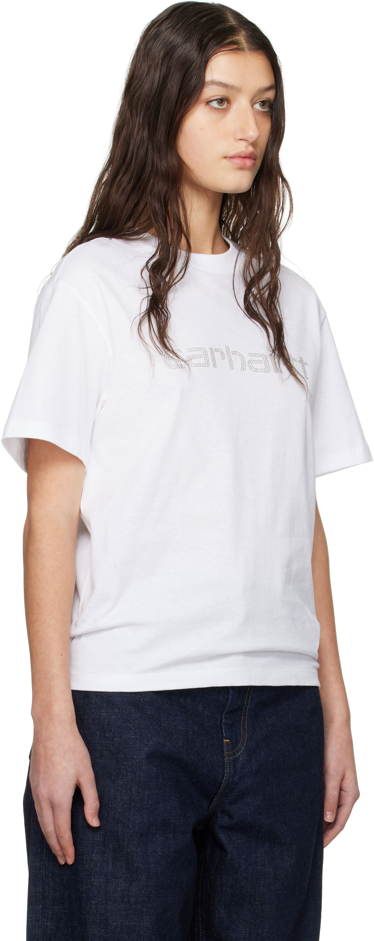 Tričko Carhartt WIP Rivet Script T-shirt Biela | I034406 0YFXX, 1