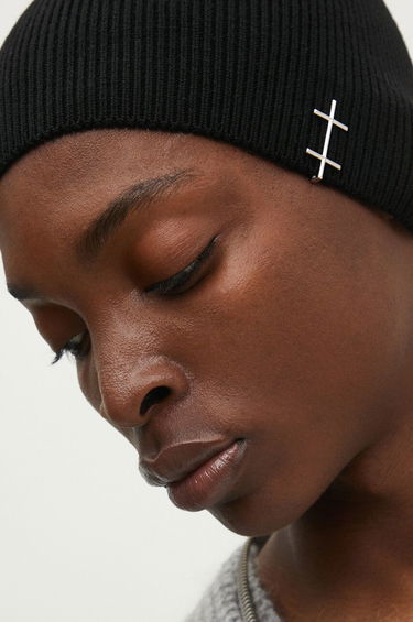 Kulicha HELIOT EMIL Black Ribbed Knit Beanie Čierna | PREAW24.16.107, 4