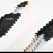 Overprint Logo Relaxed Fit Long Sleeve Tee Black