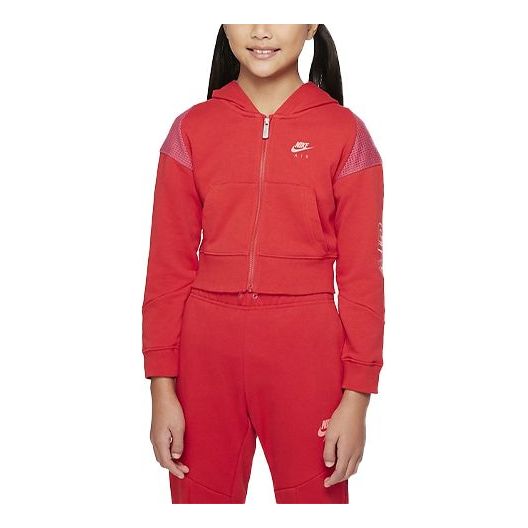 Mikina Nike Nike Training Cropped Hoodie Červená | DM8386-657, 0