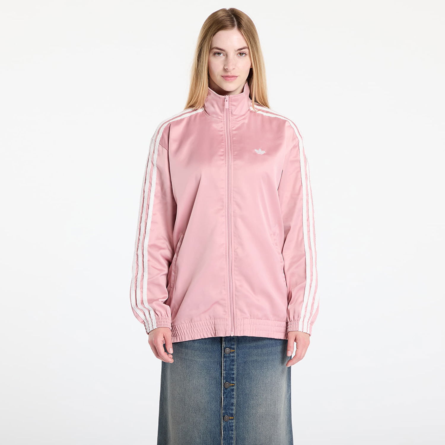 Bunda adidas Originals adidas Originals Satin Firebird Track Top Ruffle Ružová | KC8812, 0