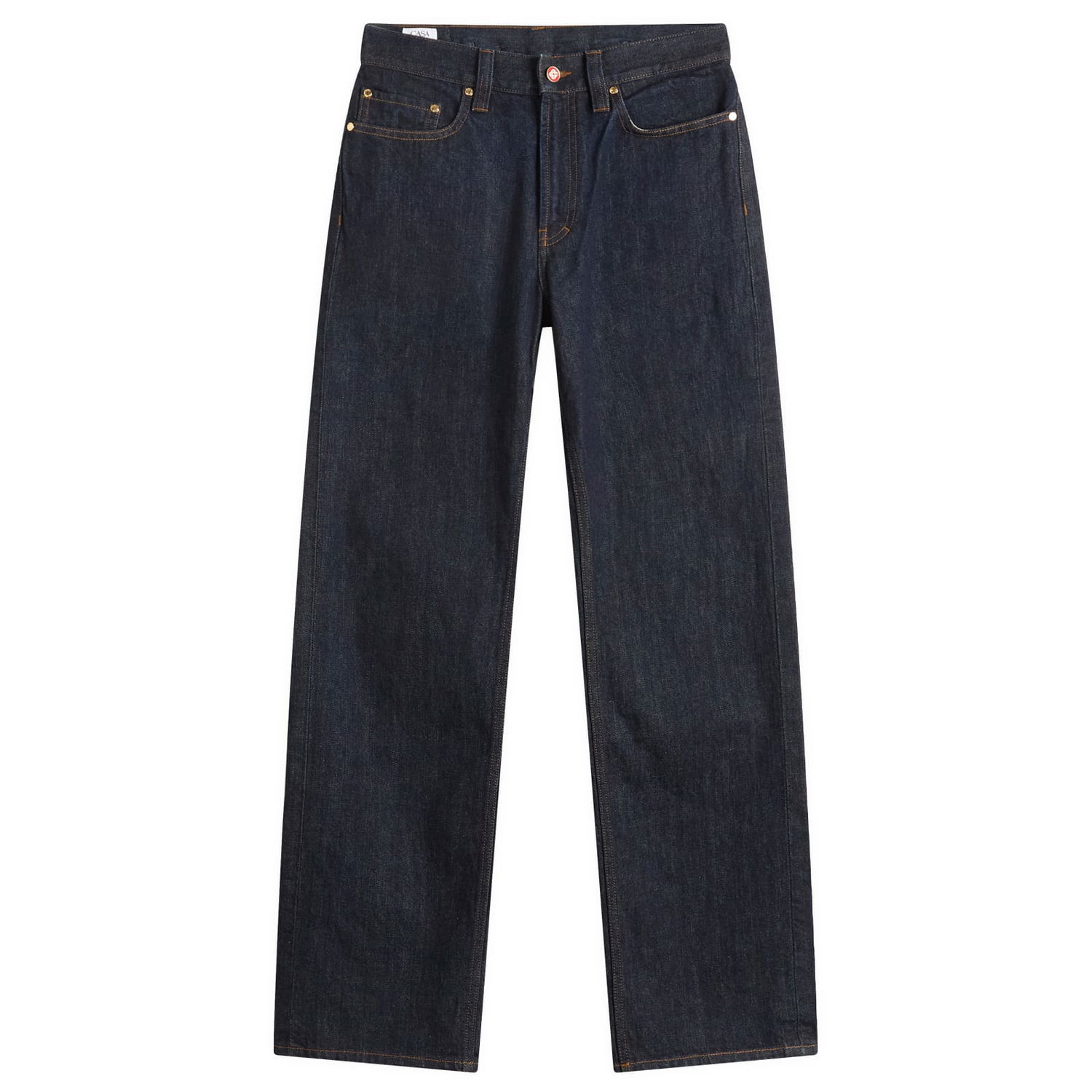 Džínsy Casablanca Casablanca Selvedge Embroidered Laurel Jeans 30" Modrá | MPF25-TR-330-01, 1