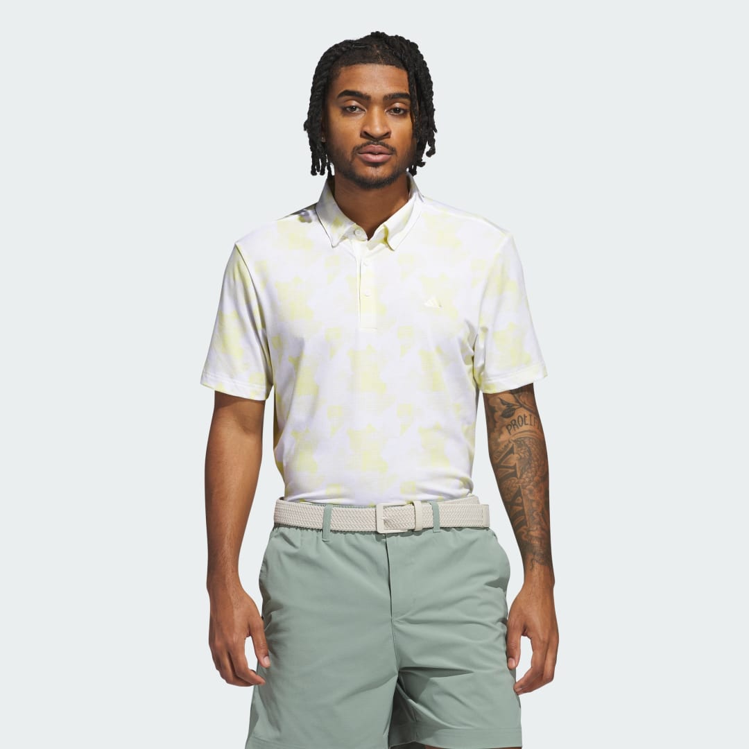 Polo tričko adidas Performance Go-To Printed Polo Shirt Biela | JF4936, 0