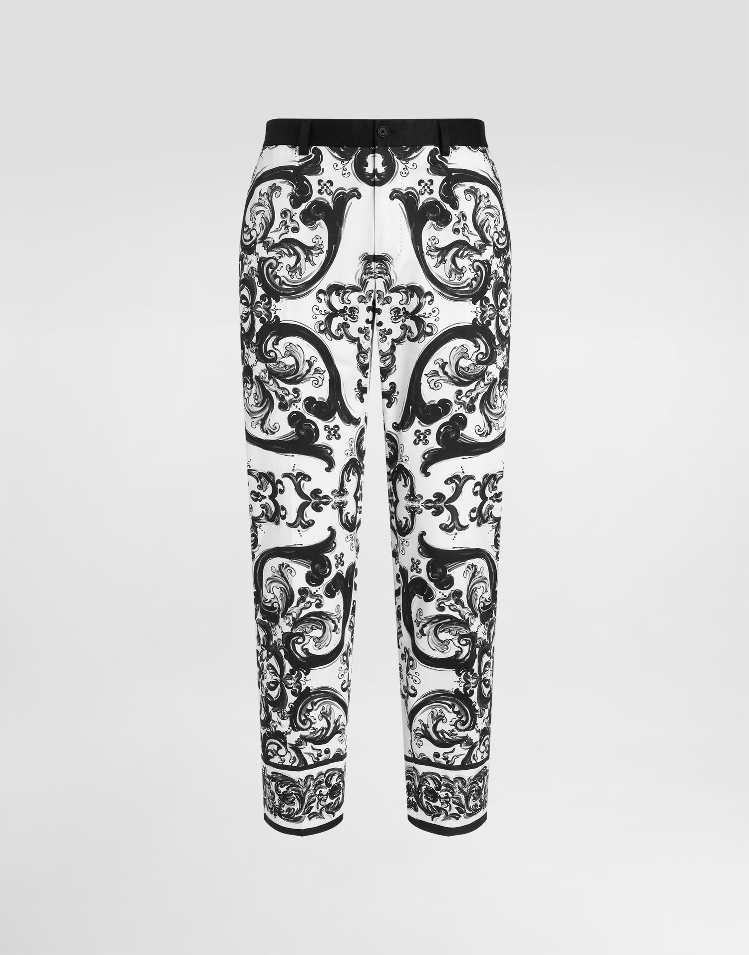 Nohavice Dolce & Gabbana Dolce & Gabbana Majolica-Print Trousers Biela | GYK9ETFPFSNHX5DQ, 0