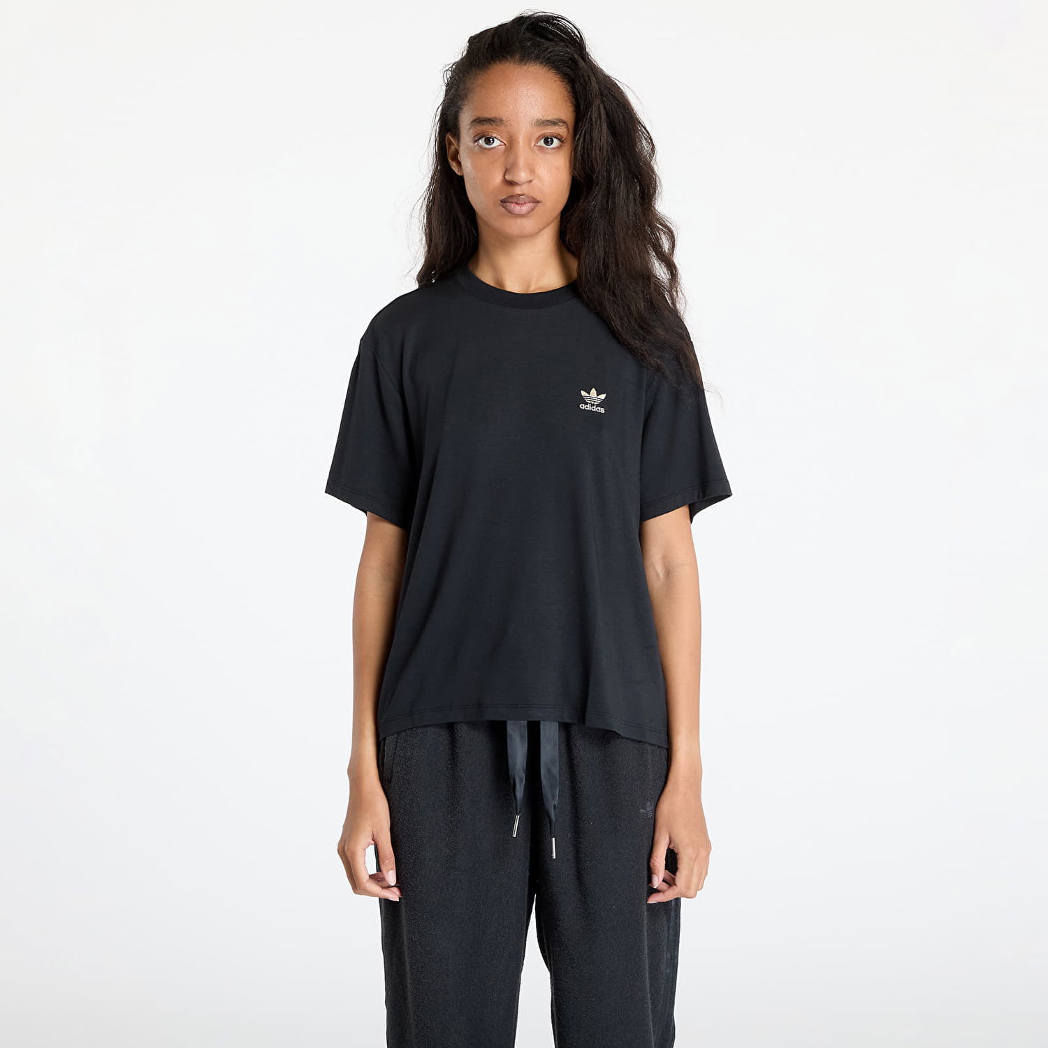 Tričko adidas Originals adidas Leopard Trefoil Infill Tee Black S Čierna | IW8475, 0
