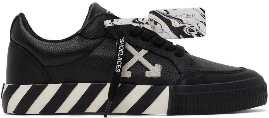 Tenisky a topánky Off-White Black Leather Vulcanized Low Sneakers Čierna | OMIA085F21LEA0031001, 0
