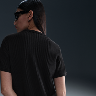 Tričko Nike Sportswear Chill Waffle Relaxed Fit Short-Sleeve T-Shirt Čierna | HJ3838-011, 2