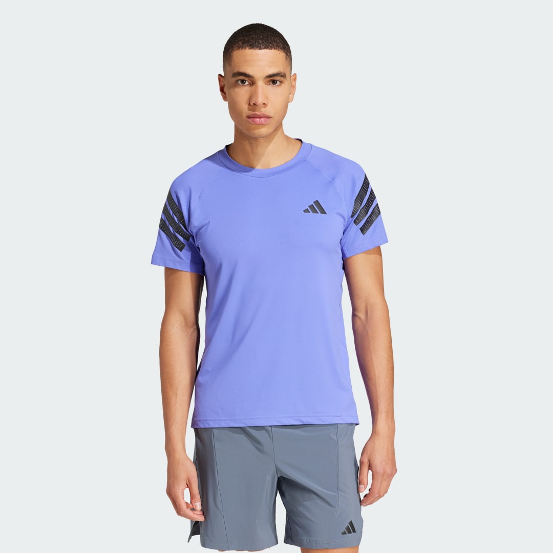 Tričko adidas Performance 3-Stripes Performance T-Shirt Modrá | JW9661, 0