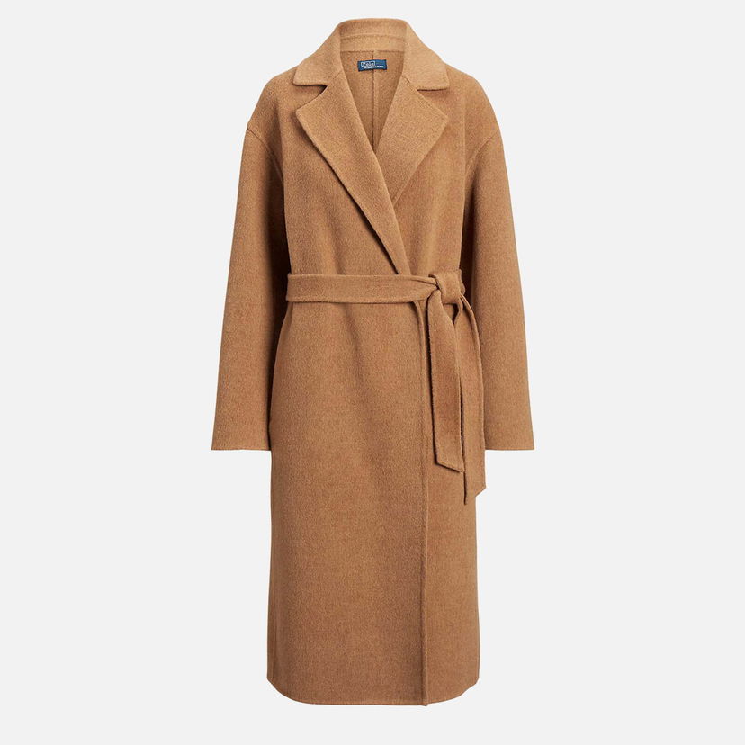 Kabáty Polo by Ralph Lauren Polo Ralph Lauren Jacky Wool-Blend Wrap Coat Béžová | 211910359002