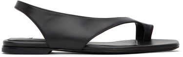 Tenisky a topánky TOTEME TOTEME Leather Thong Sandals Čierna | 252-WAS0202-LE0131, 0