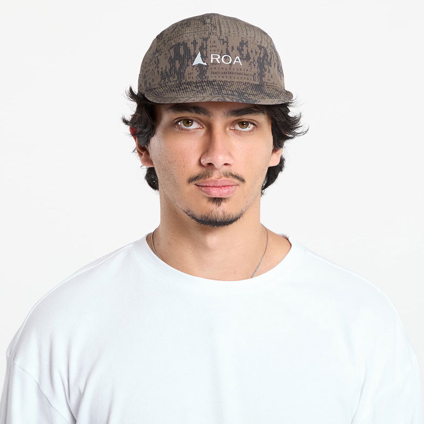 Šiltovka ROA ROA Bri Melted Print Open Weave Cap Hnedá | RBMW299FA54 GRN0010