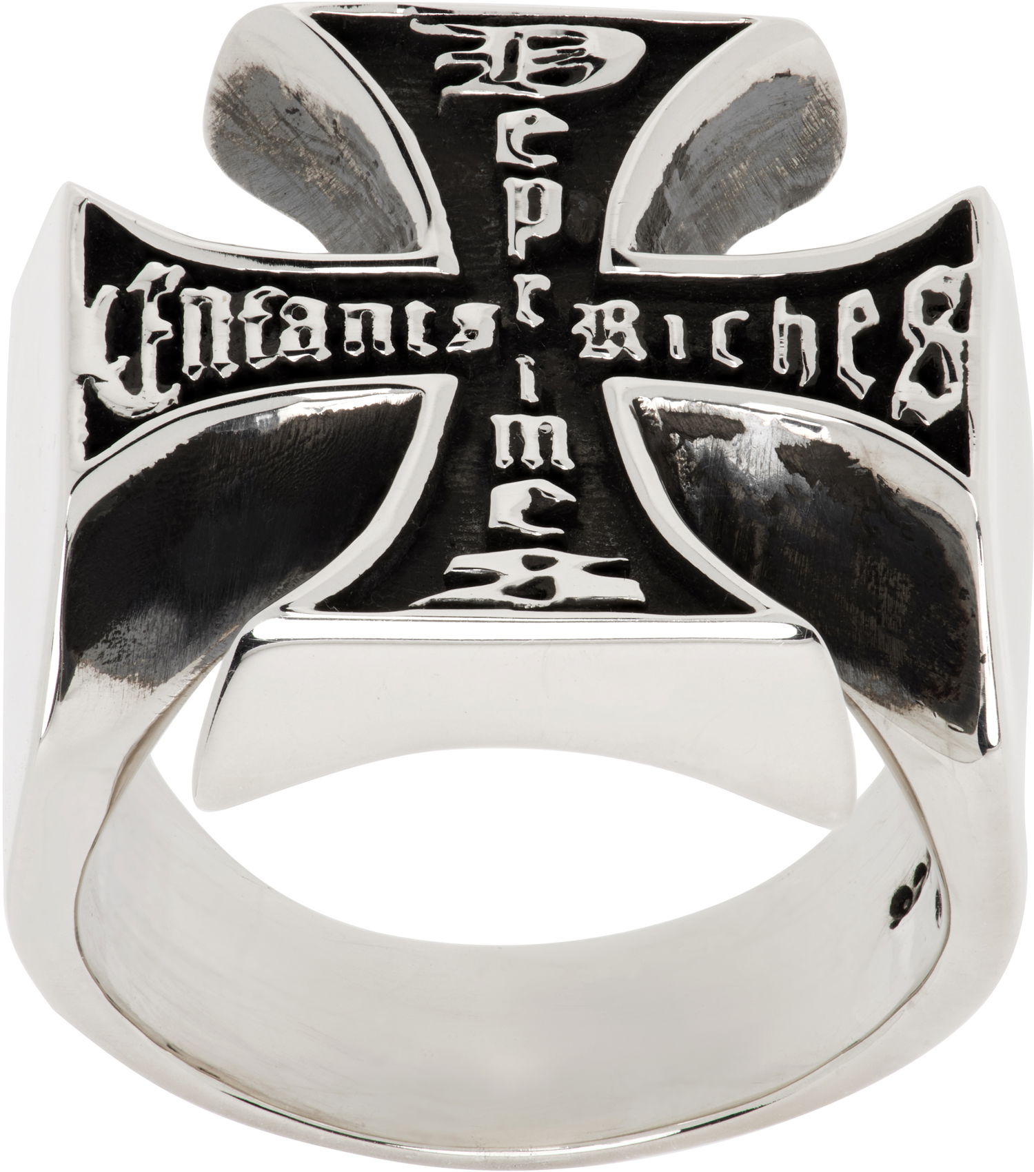 Prsteň Enfants Riches Déprimés Enfants Riches Déprimés Cross Ring Šedá | 140-218, 1