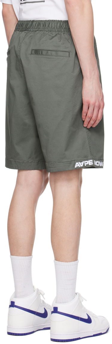Šortky AAPE by A Bathing Ape AAPE by A Bathing Ape Embroidered Shorts Zelené | AAPSPMA668XXMKHR, 2