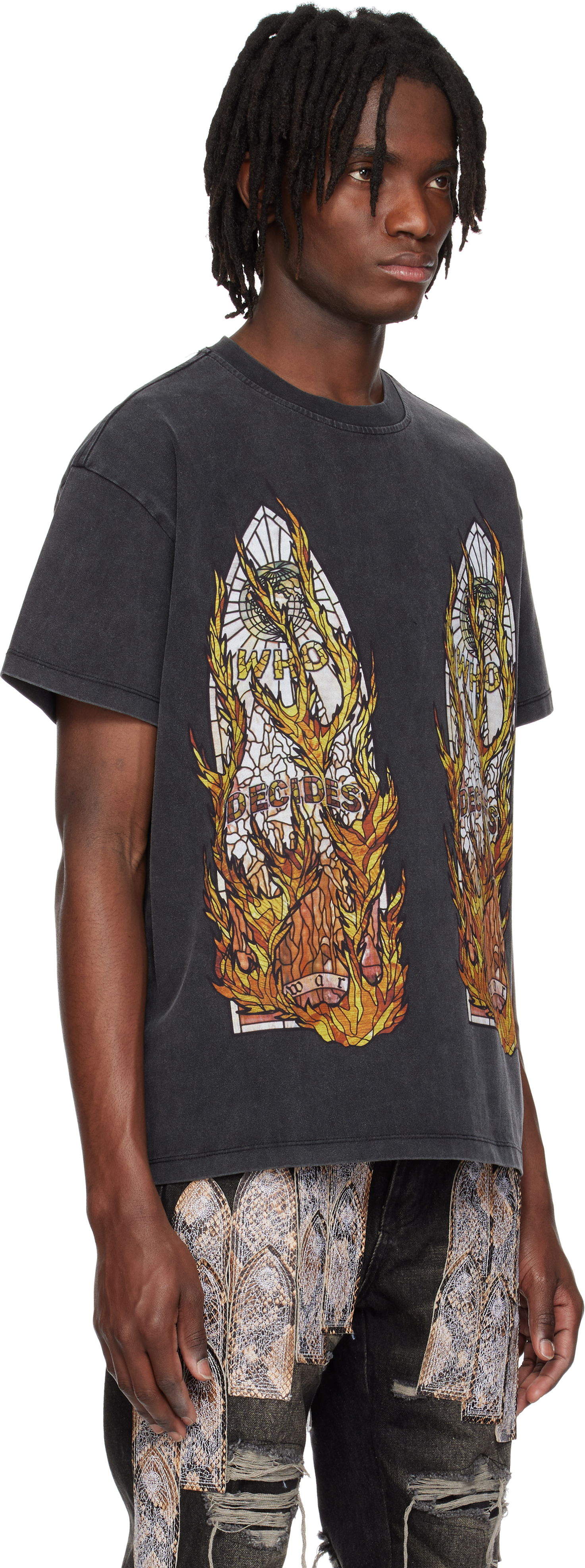 Tričko Who Decides War Who Decides War Flame Glass T-Shirt Čierna | 1110040002SE25, 1