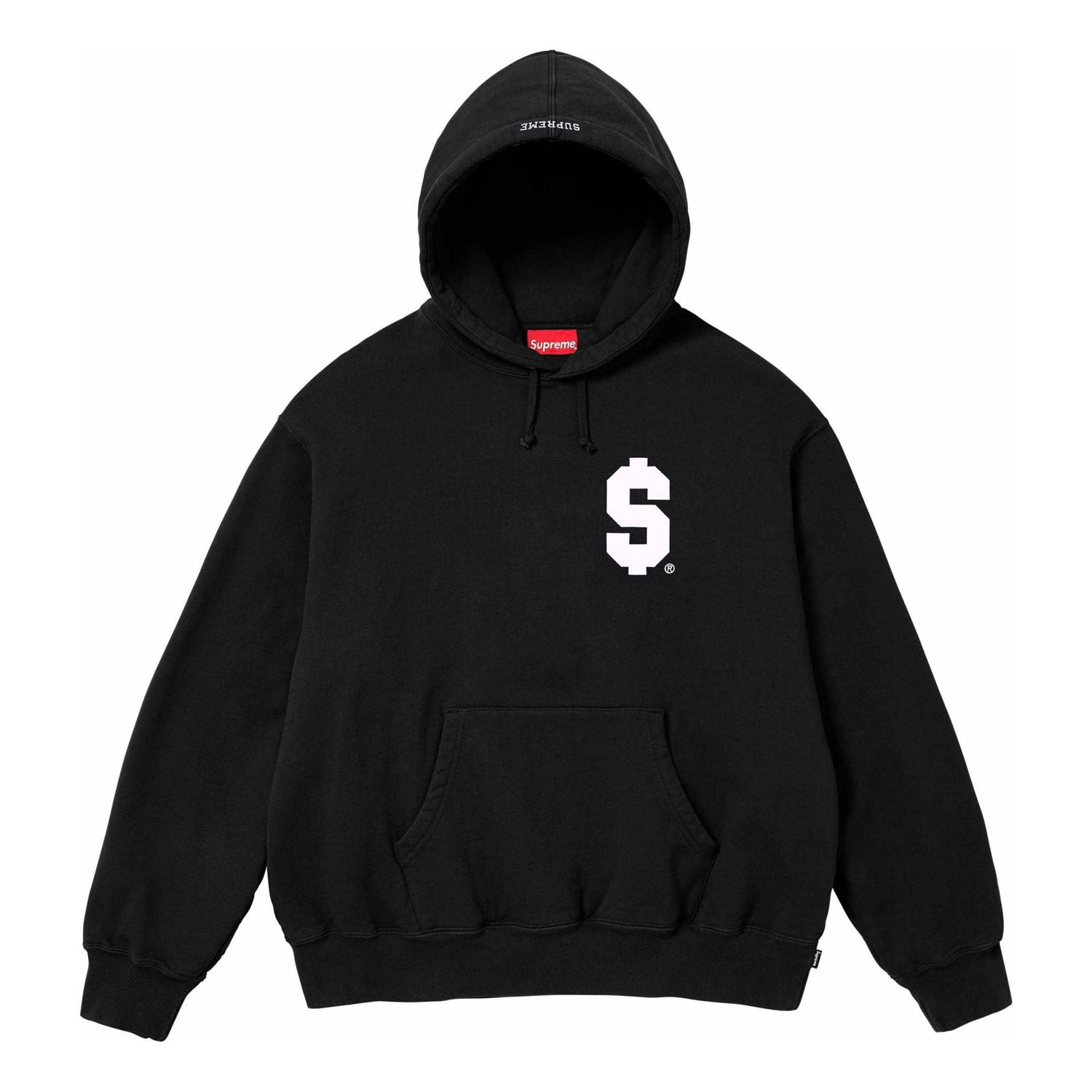 Mikina Supreme Dollar Sign Logo Graphic Hoodie Čierna | SUP-SS24-077, 0