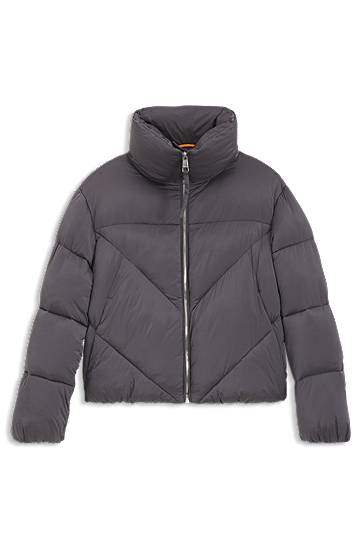 Prešívaná bunda BOSS Lustrous Puffer Jacket Šedá | 50548035