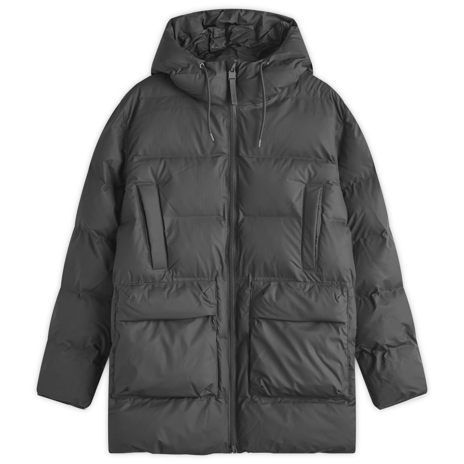Prešívaná bunda Rains Rains Alta Long Puffer Cargo Jacket, Size X-Large Čierna | 15210-01, 0