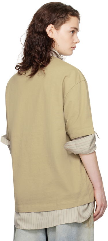 Tričko Acne Studios Acne Studios Relaxed Fit Logo T-shirt Béžová | CL0316-, 2