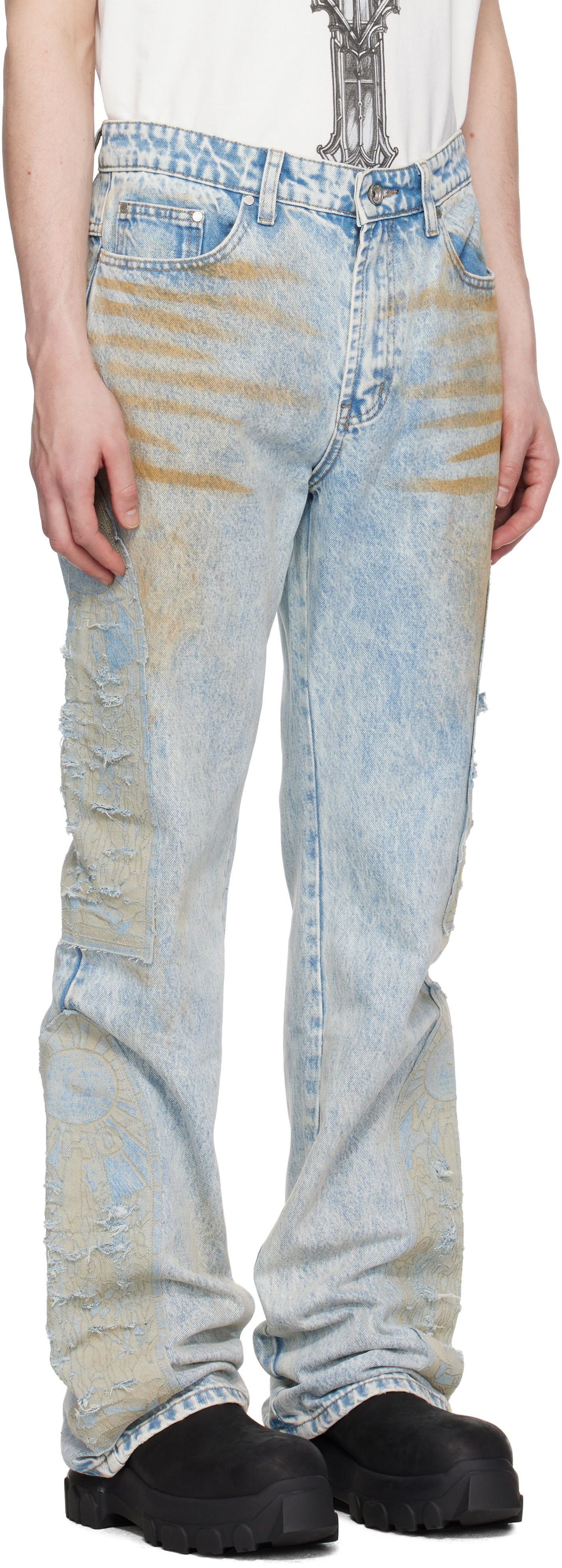 Džínsy Who Decides War Who Decides War Mechanic Signature Jeans Modrá | 1120840009SS25, 1