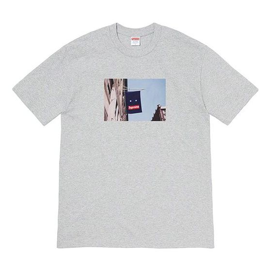 Tričko Supreme Short Sleeve Banner T-Shirt Šedá | SUP-FW19-001