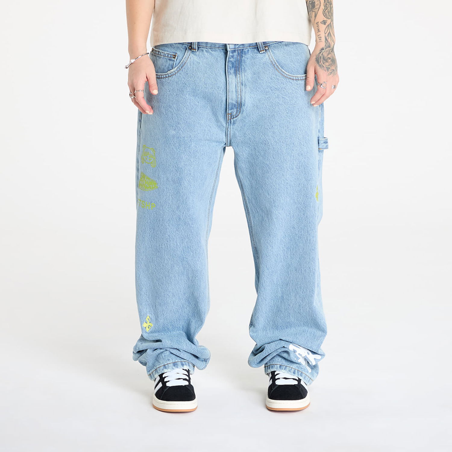 Džínsy Footshop Spiritual Gangster Denim Pants Modrá | FTSHP_393, 1