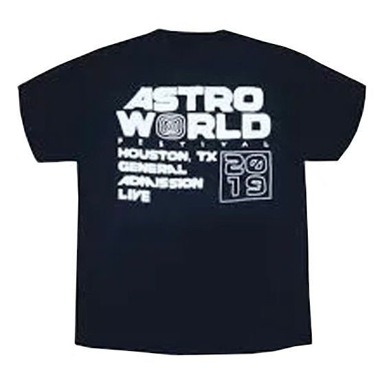 Tričko Cactus Jack by Travis Scott Travis Scott Cactus Jack Astroworld Festival Graphic Tee Čierna | TC-45, 0