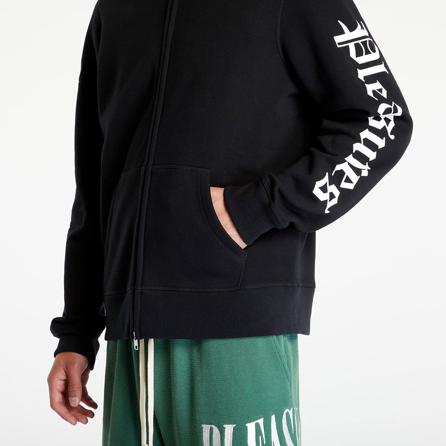 Mikina Pleasures Meditation Zip Hoodie Čierna | P23SU046 BLACK, 1