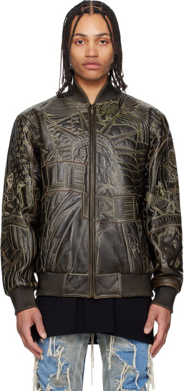Bomber bunda Who Decides War Who Decides War Pelle Pelle Edition Monument Leather Jacket Hnedá | 1131480017SS25, 0