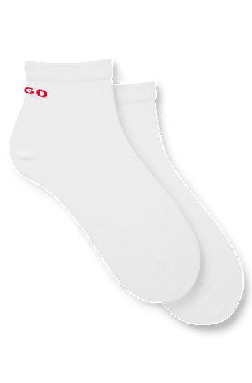 Ponožky BOSS Two-pack of short cotton-blend socks Biela | 50516396