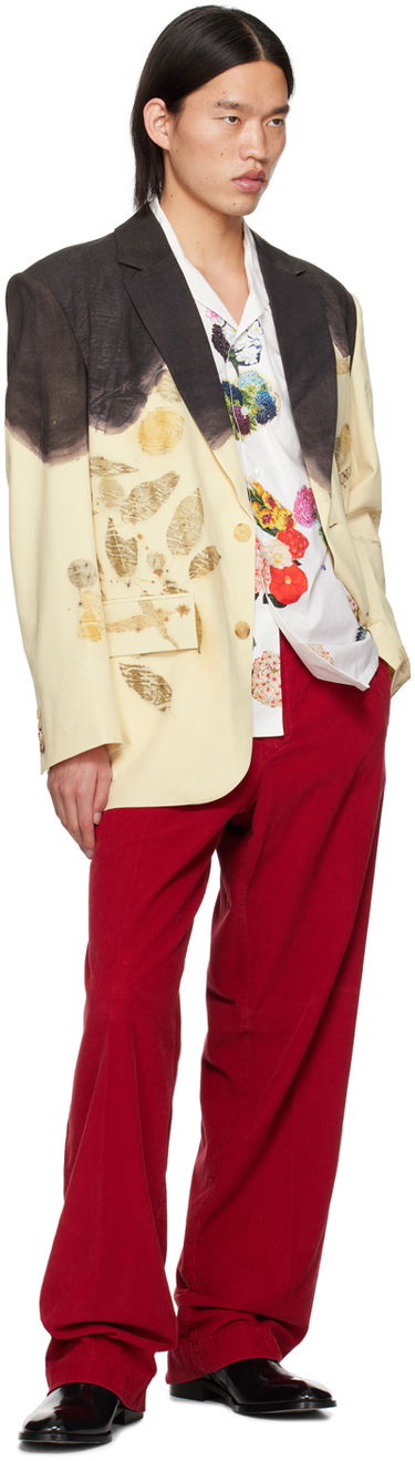 Bunda Feng Chen Wang Feng Chen Wang Plant-Dyed Blazer Béžová | FMS17JK11, 3