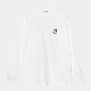 Tričko Carhartt WIP Long Sleeve Mind Your Head T-Shirt Biela | I035999_7, 0