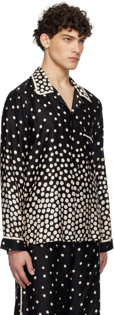 Pyžamo Anna Sui Anna Sui Polka Dot Pajama Shirt Čierna | M1025F20, 1