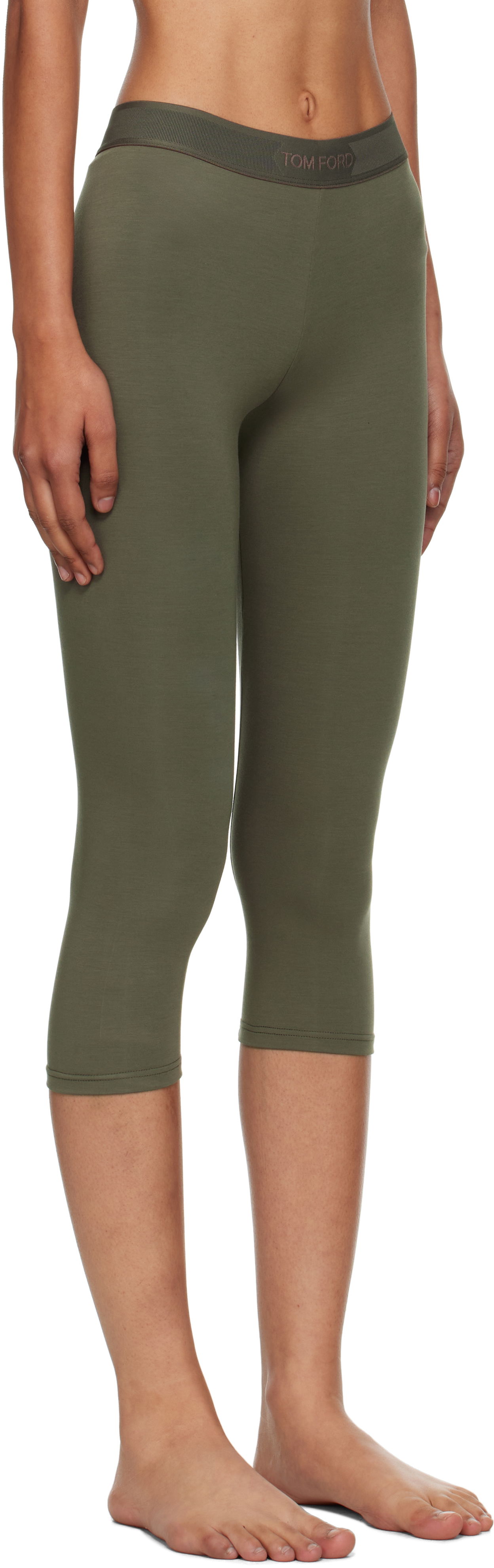 Legíny Tom Ford Tom Ford Modal Yoga Capri Leggings Zelené | PAJ102-JEX166, 1