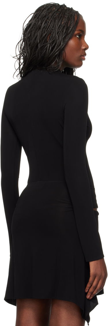 Šaty Courrèges Drop Volcano Jersey Bodysuit Čierna | 324JBD095JS0145, 2
