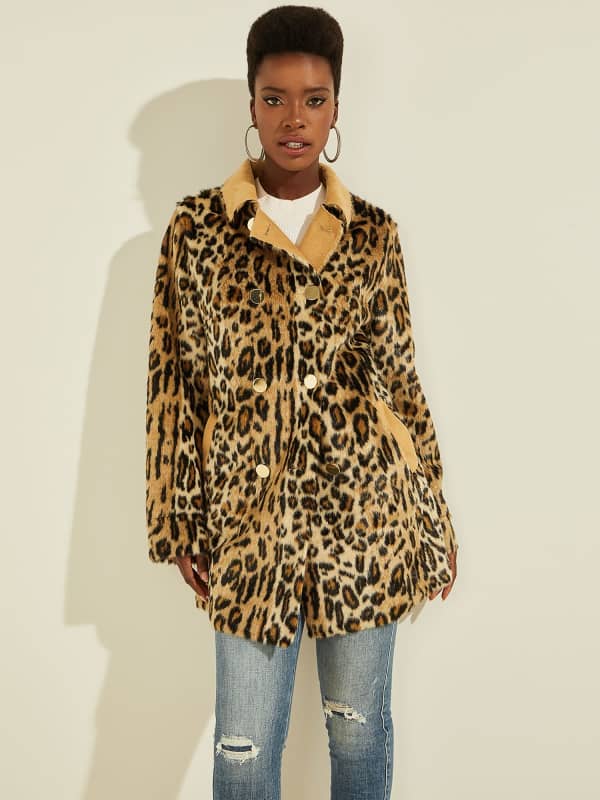 Bunda GUESS Reversible Faux Fur Žltá | W1BL60WEAC0, 0