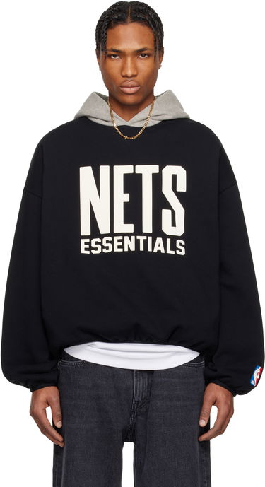 Mikina Fear of God Fear of God ESSENTIALS NBA Nets Pull Over Hoodie Čierna | 192AL246505F, 0
