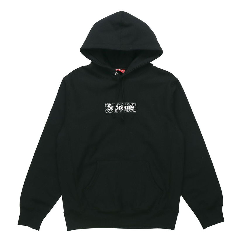 Mikina Supreme Supreme FW19 Week 16 Bandana Box Logo Fleece Lined Hoodie Čierna | SUP-FW19-10825