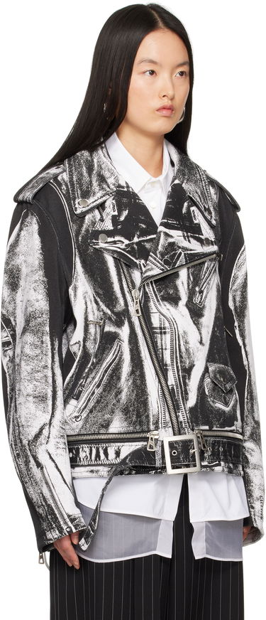 Bunda Jean Paul Gaultier Jean Paul Gaultier Trompe-L’Œil Perfecto Denim Jacket Biela | 25/33-F-BL055I-C569-0001, 1