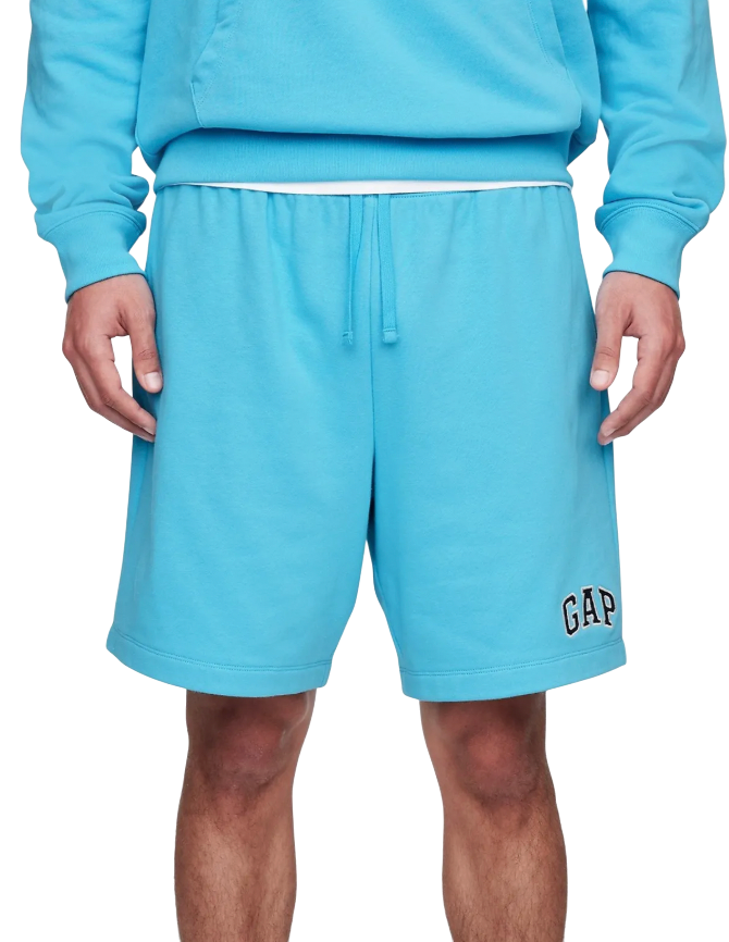 Šortky GAP Drawstring Sweat Shorts with Logo Tyrkysová | 767844-01