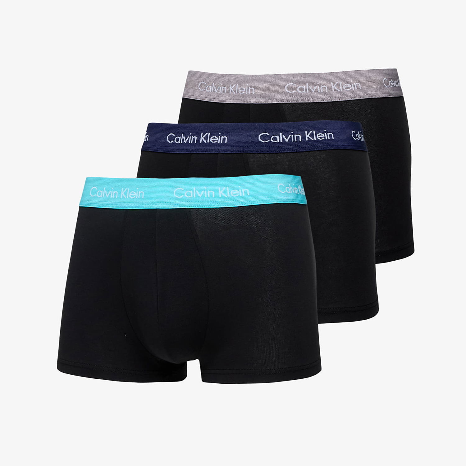 Boxerky CALVIN KLEIN Low Rise Trunk 3-Pack Black Čierna | U2664G MXW, 0