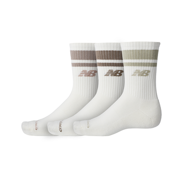 Ponožky New Balance Everyday Stripe Midcalf Socks - 3 Pack Biela | LAS51243-SST, 1