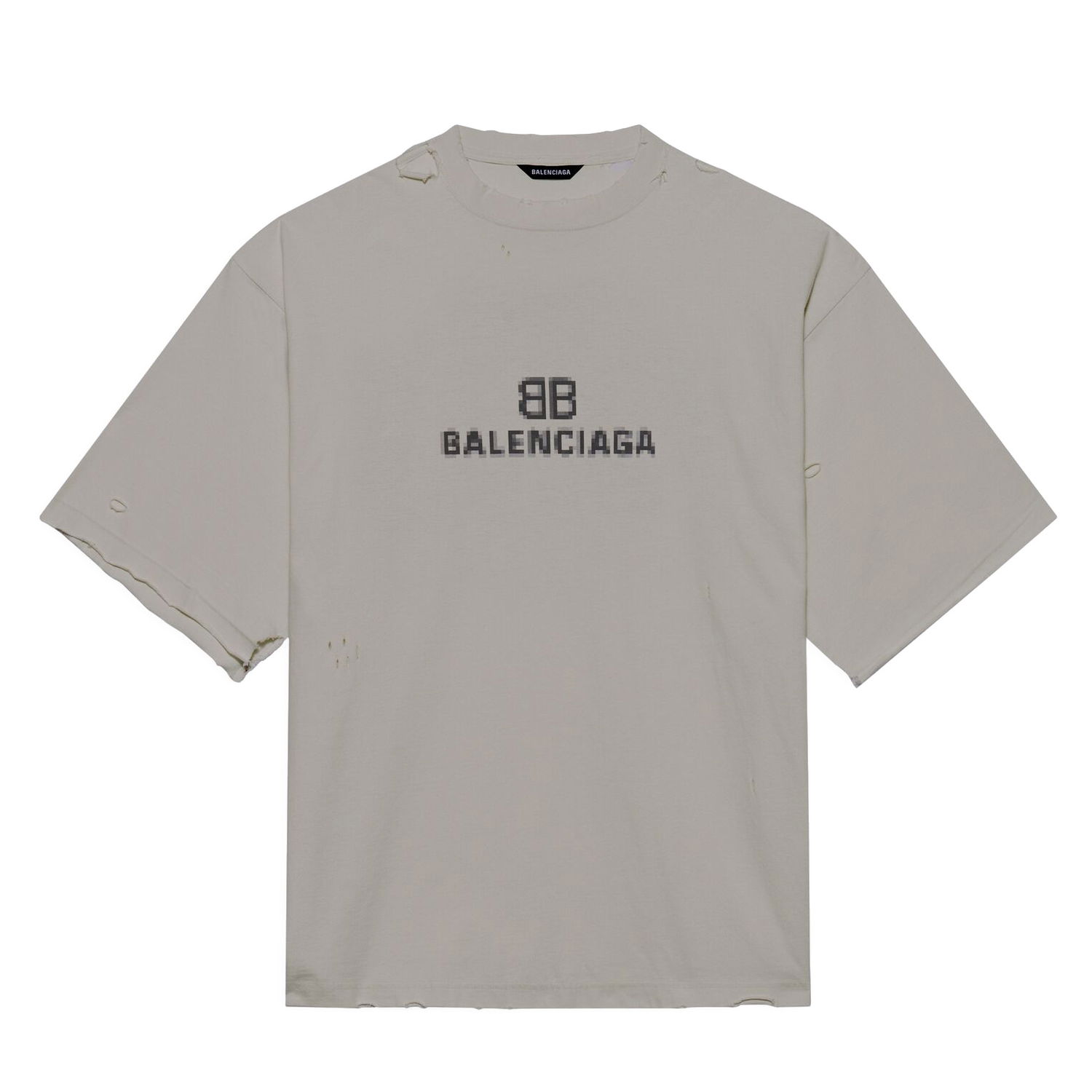 Tričko Balenciaga BB Pixel Boxy T-Shirt Šedá | 651795TKVF58174, 0