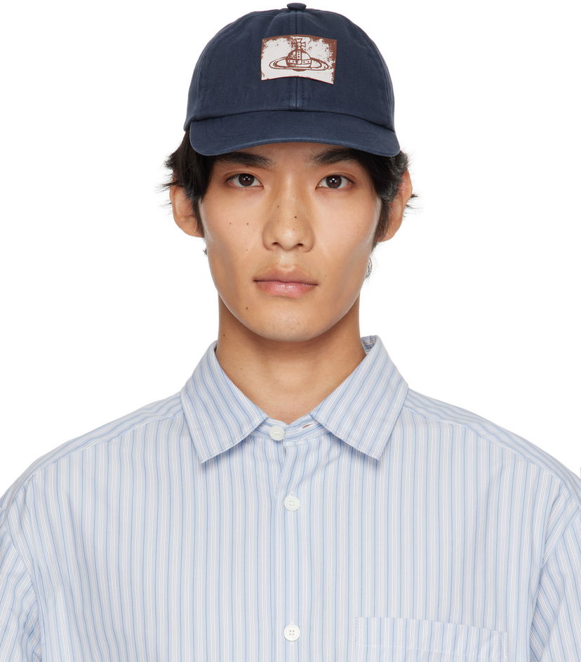 Šiltovka Vivienne Westwood Vivienne Westwood Cotton Twill Baseball Cap Navy | 81020019-W016E-