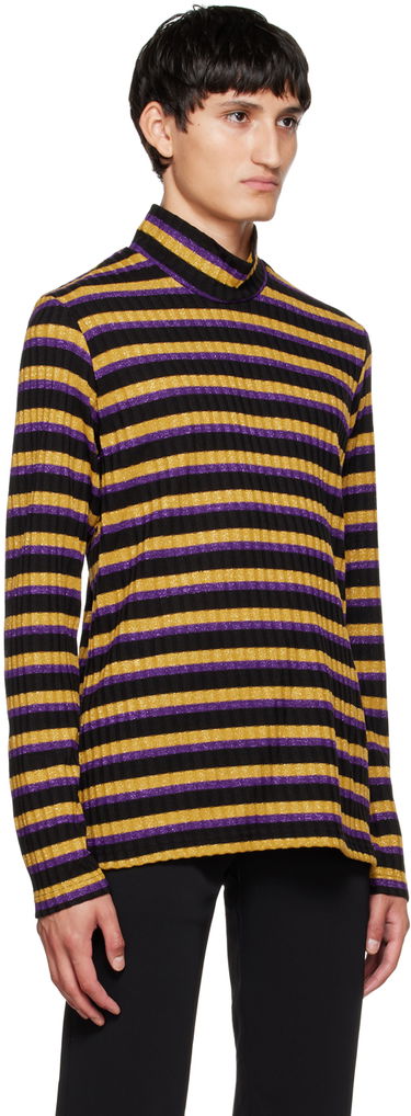 Tričko Anna Sui Striped Long Sleeve T-Shirt Čierna | M722G20, 1