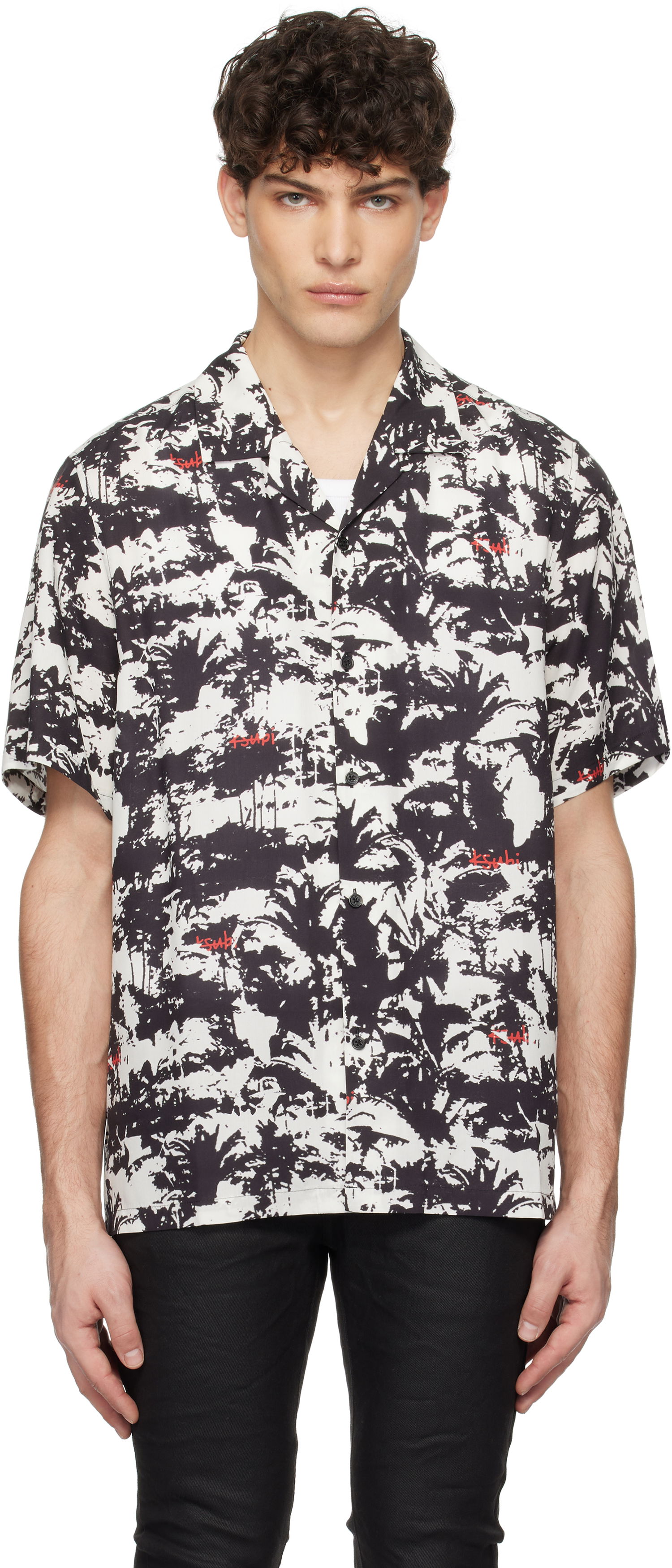 Košeľa Ksubi Ksubi Palmtree Resort Shirt Biela | MPS25SH018, 0