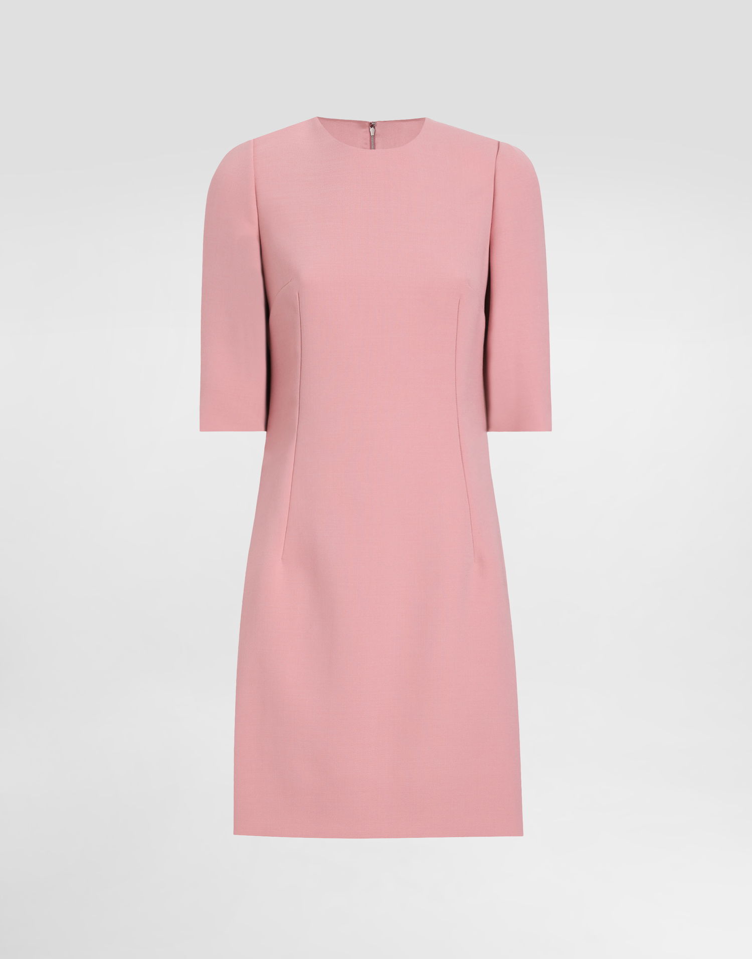Šaty Dolce & Gabbana Dolce & Gabbana Wool Crepe Fit-and-Flare Dress Ružová | F6GAUTFU2L8F0473, 0