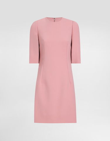Šaty Dolce & Gabbana Dolce & Gabbana Wool Crepe Fit-and-Flare Dress Ružová | F6GAUTFU2L8F0473, 0