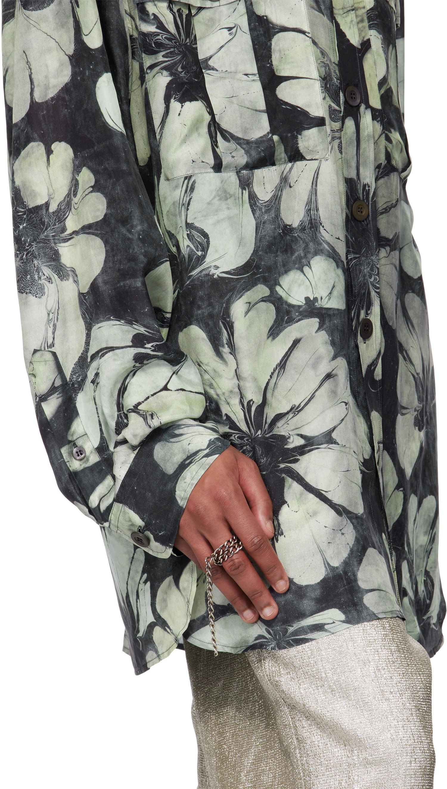 Prsteň Dries Van Noten Dries Van Noten Curb Chain Ring Metalická | 251-028216-061, 1