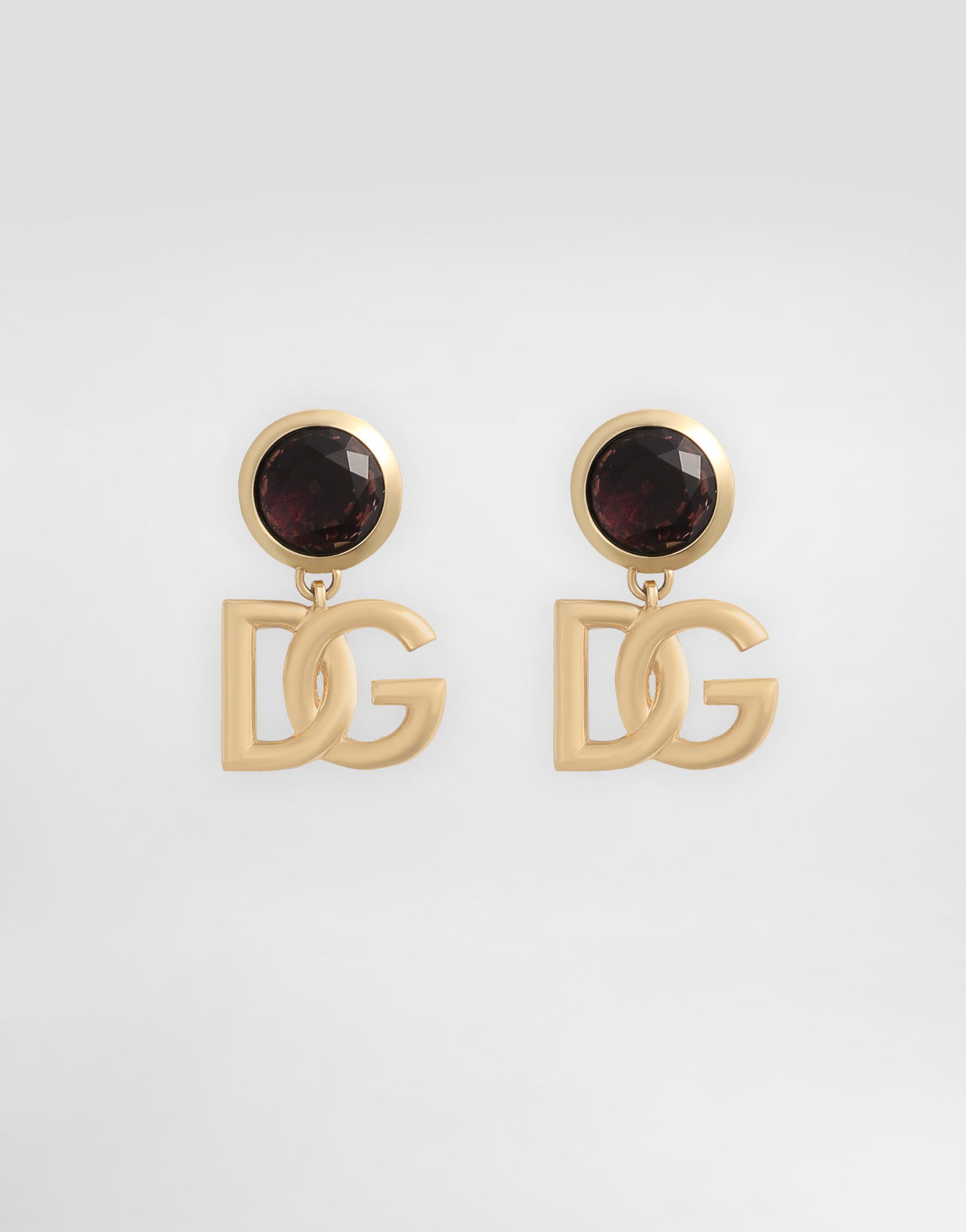 Náušnice Dolce & Gabbana Dolce & Gabbana Logo Clip Earrings with Crystals Metalická | WER6M1W1111ZOO00, 0